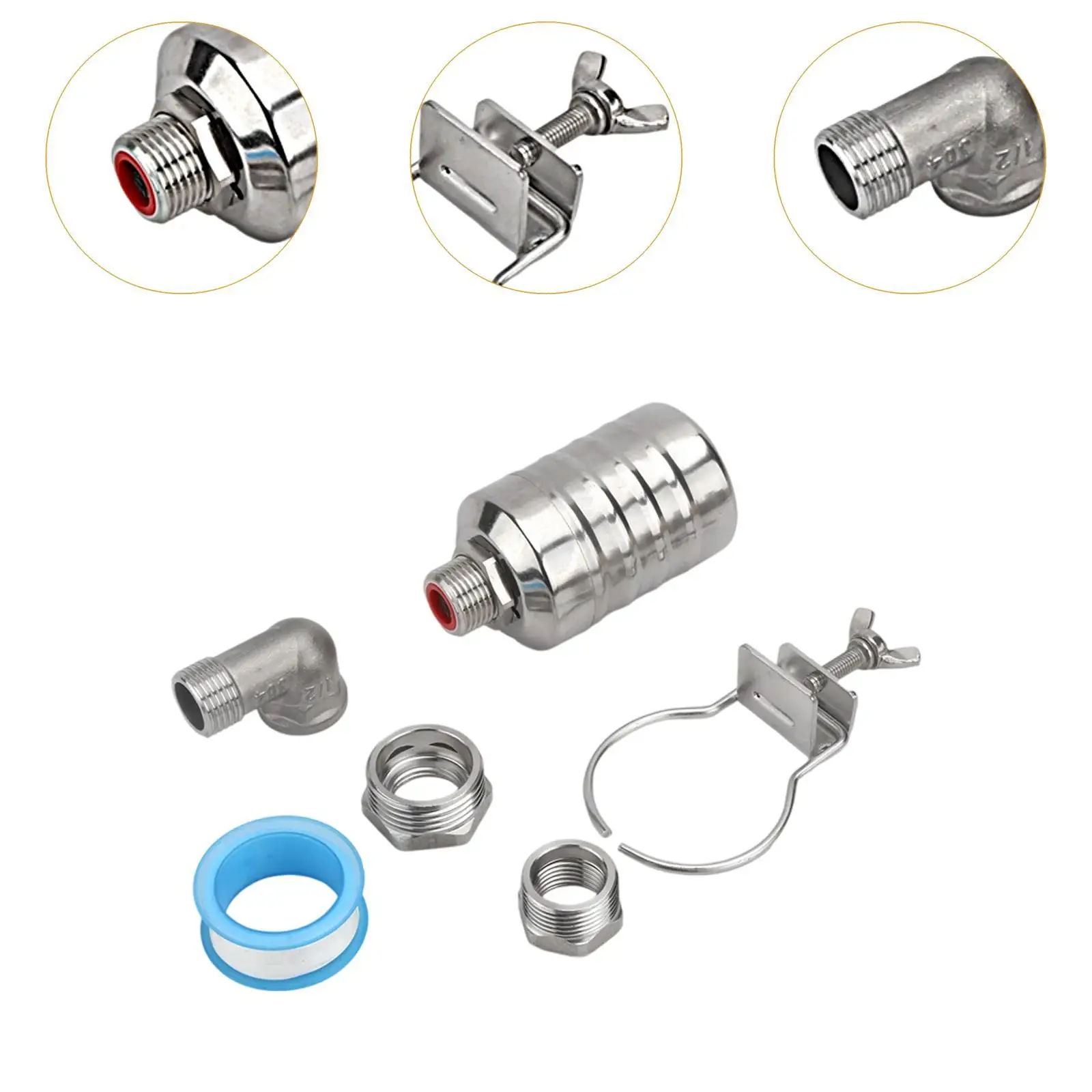 Automatic Float Valve Replacement Fittings Auto Shut Off for Pool Tank
