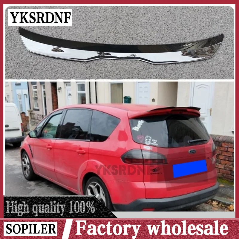 

Mini Spoiler for Ford Smax S-max Spoilers High Quality ABS Material Glossy Black / Carbon Color Rear Roof Window Rear Spoiler