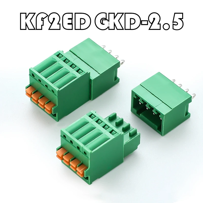 

10sets KF2EDGKD2.5/2.54MM plug-in PCB terminal Block screw-free spring FK-MC0.5-ST connector