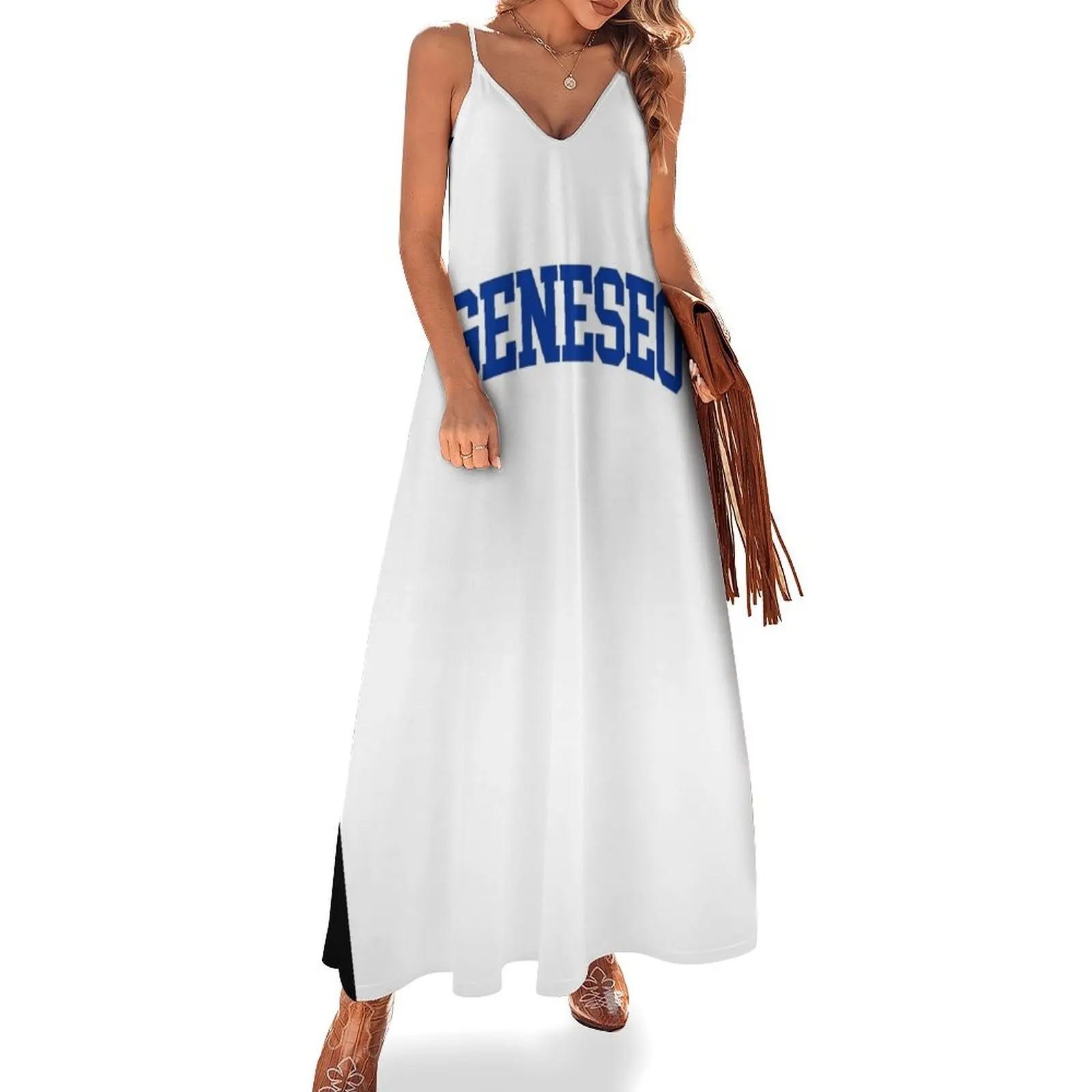 

geneseo - college font curved Sleeveless Dress dresses for womens 2024 dress for woman Women's dresses