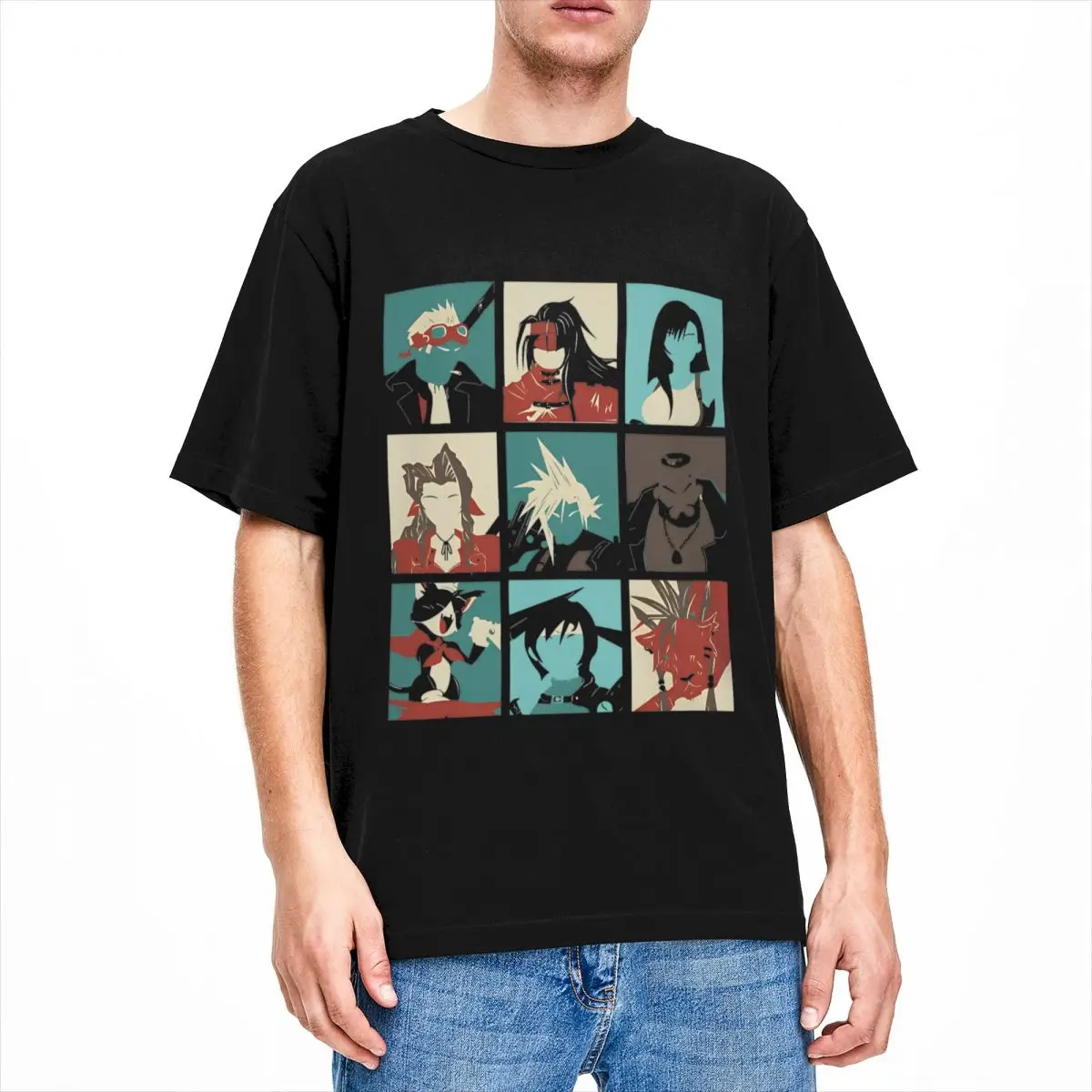 Fantasy Final 7 T-Shirt Mens Game Poster Y2K Retro Cotton T Shirts Beach O-Neck Hip Hop Tee Shirt Hot Sale Oversized Tops view 3