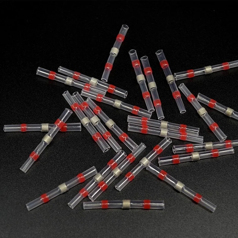 100~5000PCS Terminals Heat Shrink Solder Sleeve Insulated Electrical Butt Splice Waterproof Wire Connectors AWG22-18 Wholesale