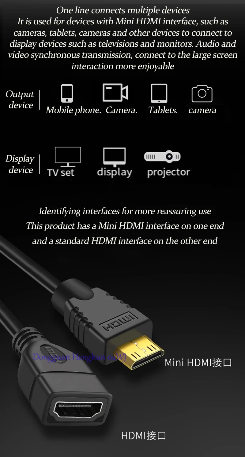

HDMI Male to Female Right Angle Adapter 1080P Gold-Plated for TV PC PS4 Xbox Camcorder 0.15m Multi-Direction Bend