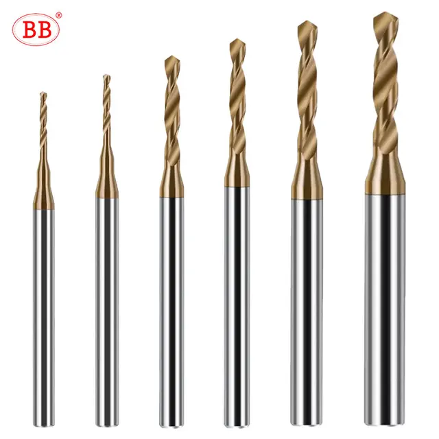 BB 2.03-3.75mm mikro wiertło Mini powlekane stałe węgliki metali żelazne stalowe wiercenie otworów 3xD długość cięcia D = 4mm narzędzie CNC 1 szt