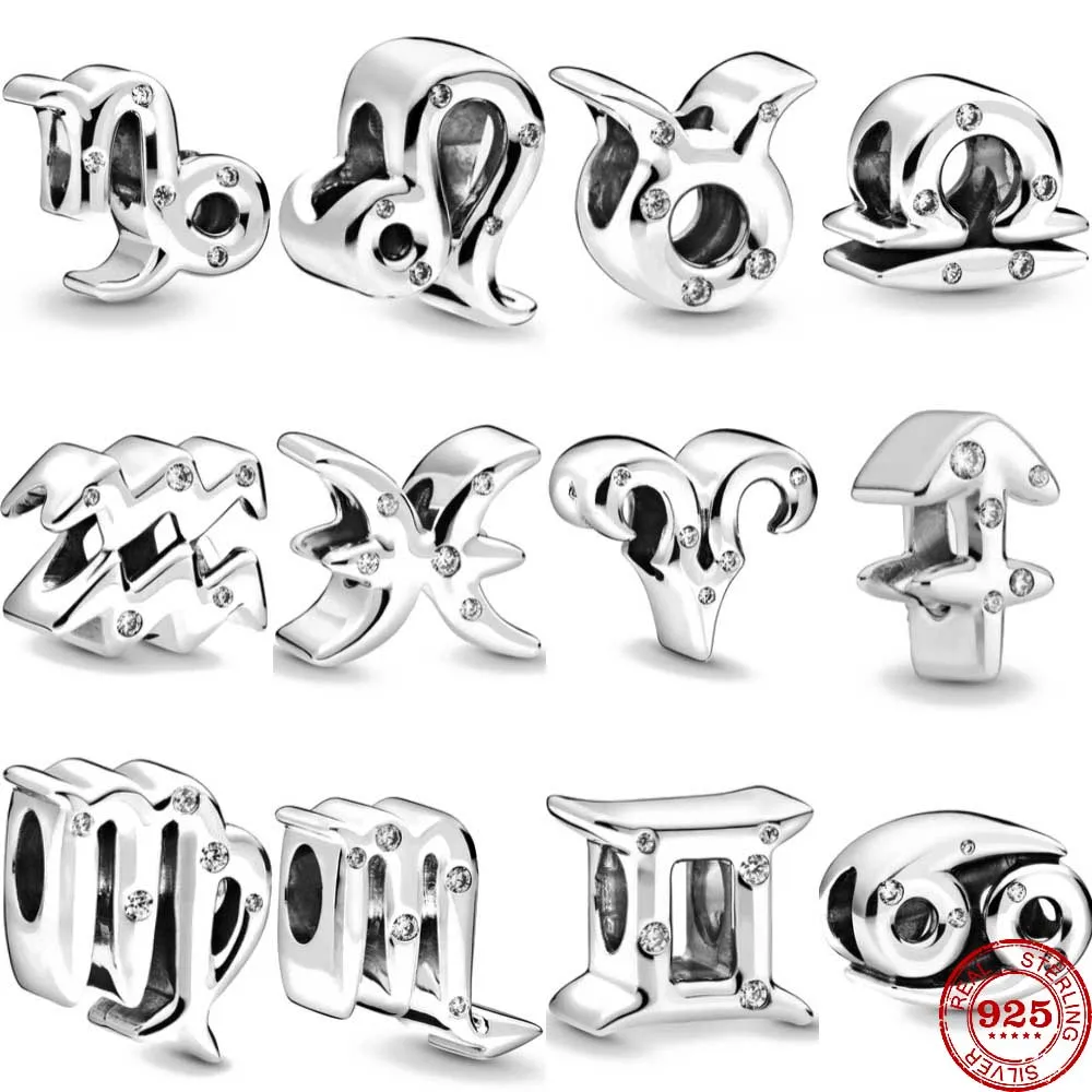 Sterling silver zodiac charm bead