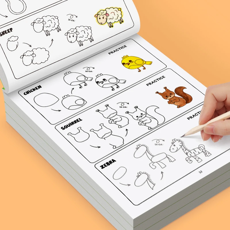 How To Draw Animals: A Step-by-Step Drawing & Coloring Activity Book Developing Focus and Problem-Solving Abilities