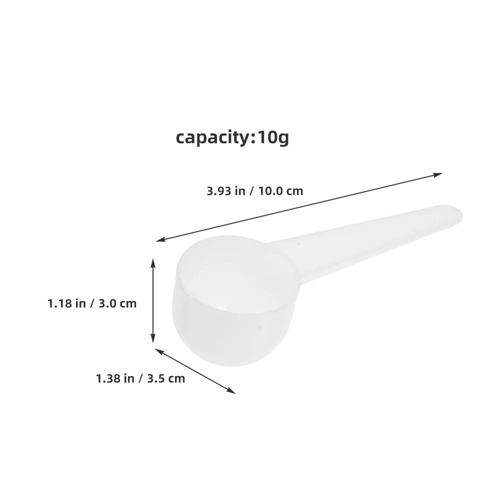 

50Pcs Durable Powder Measuring Spoons Easy to Grasp Handle 10g Multiuse Protein Scoop Protein Powder Scoop Measuring Spoons