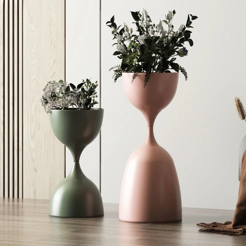 Soporte de flores minimalista nórdico, maceta de interior, soporte de planta de piso, sala de estar, balcón, plantas verdes
