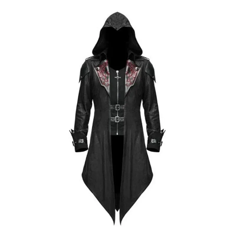 

American Party Retro Stitching Coat Male Gothic Dark Costume Adult Performance Apparel halloween costumes for women
