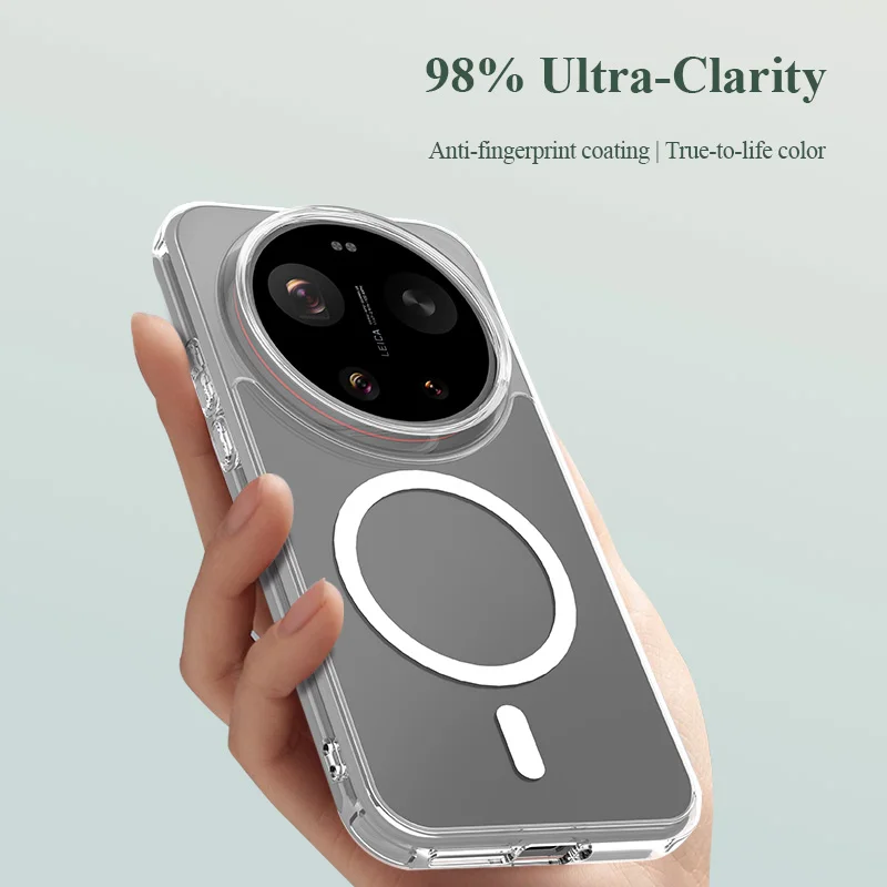 Lereach for Xiaomi 17 Ultra Mi 17ultra Magnetic Crystal Clear Shockproof Anti-Scratch Phone Case