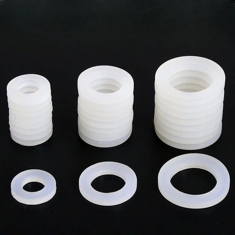 

High Temp Silicone Flat Washer 0.5-3mm Thick Soft Seal Gasket O-Ring Screw Washer ID 2-10mm