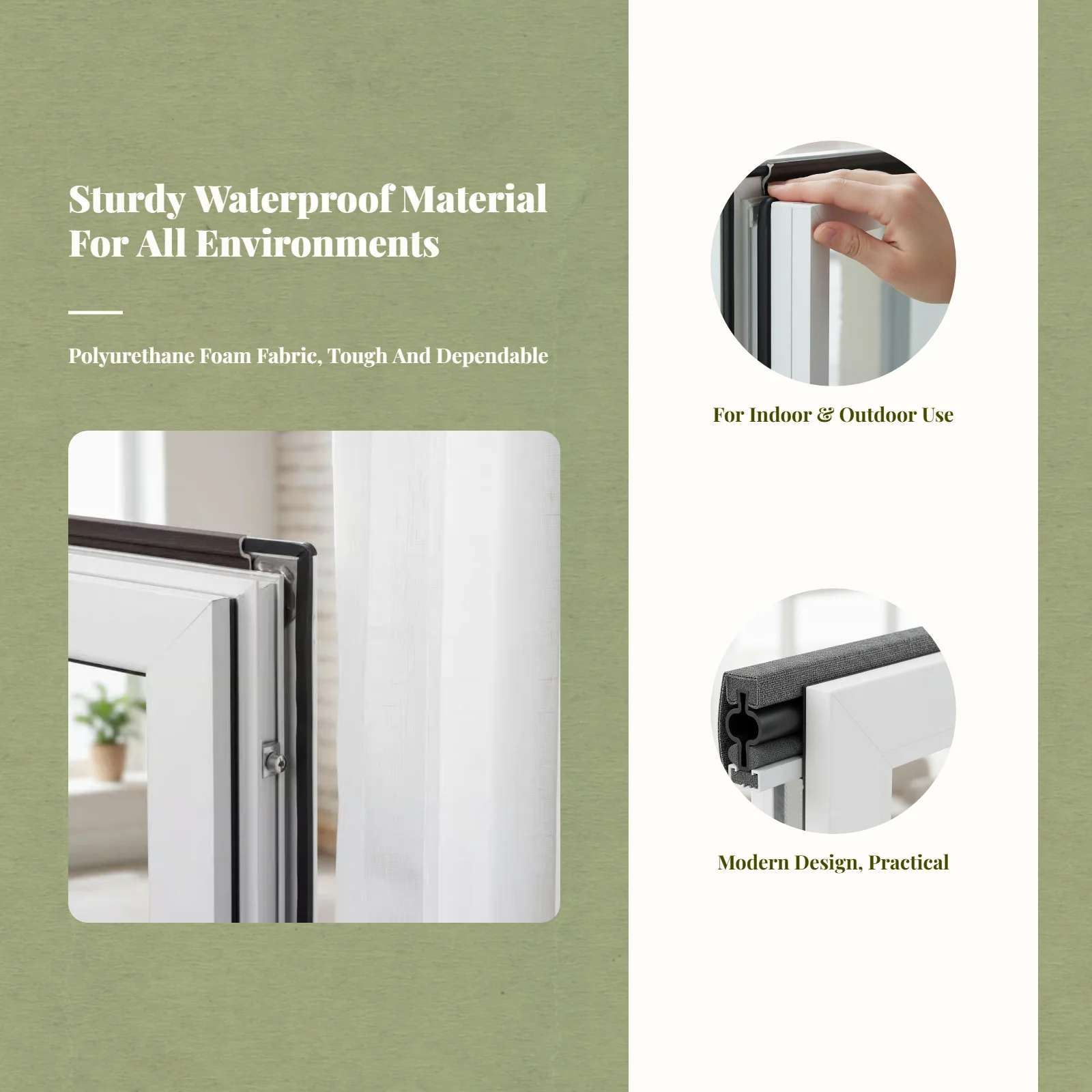 

Door Weatherproof Strip, Dense, for Windows, Adjustable