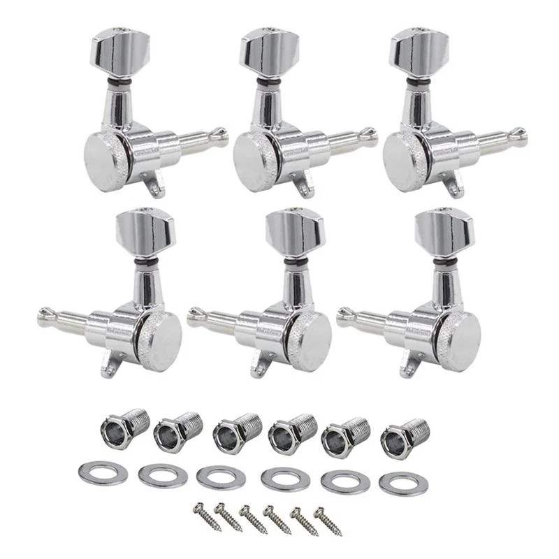 77UF Retro Inline Guitar Locking Tuners for Fender ST TL Electric Guitar Parts, Chrome