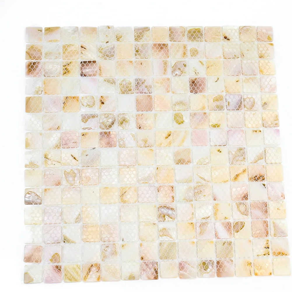 1PC Freshwater Shell Mosaic Flower Mesh TV Background Wall Tile Bathroom Living Room Wall Stickers