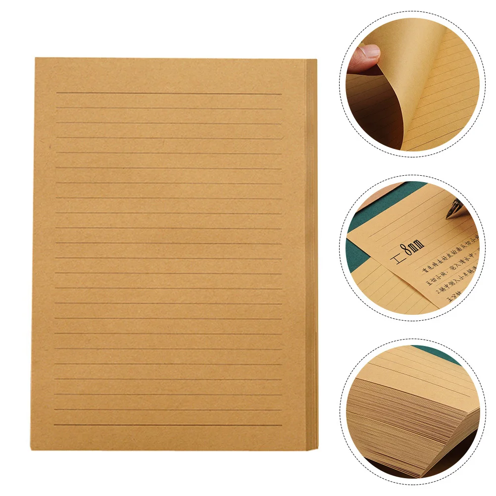 100 ورقة ريترو رسالة ورقة أنيقة كرافت ورق للكتابة ل شكرا لك ملاحظات قصائد كلمات بطاقات المعايدة القرطاسية خمر #3