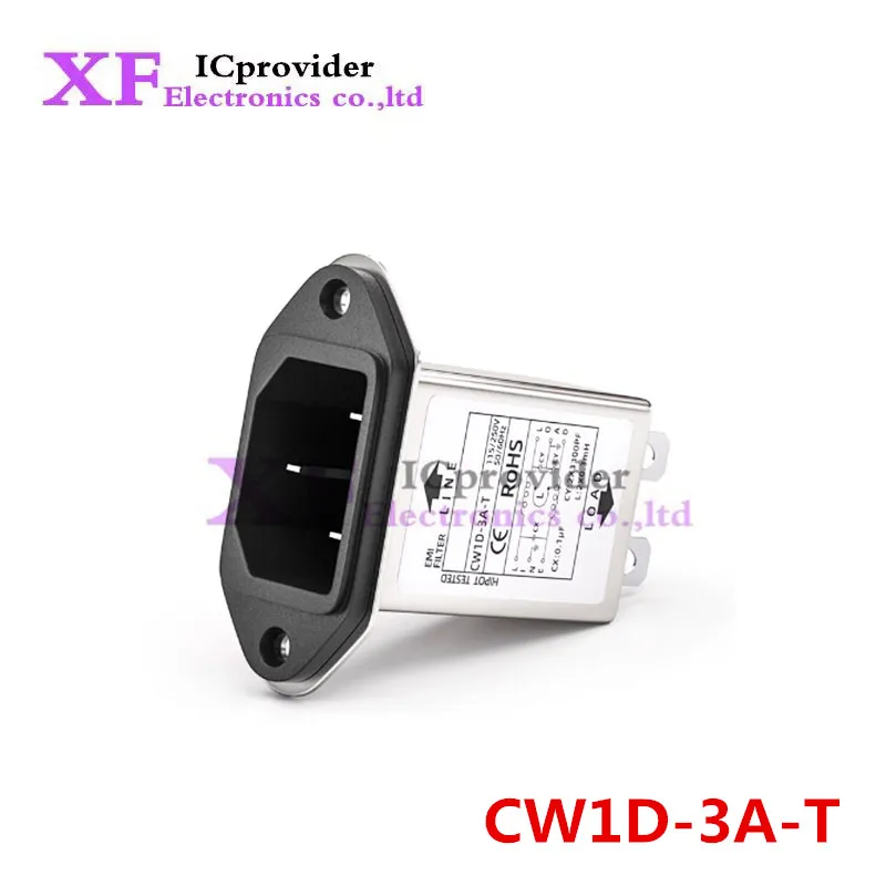 CW1D-3A 6A 10A-T EMI Filter 220V anti-interference 220V 3A6A10A socket audio power purifier CW1D-10A-T  ICprovider