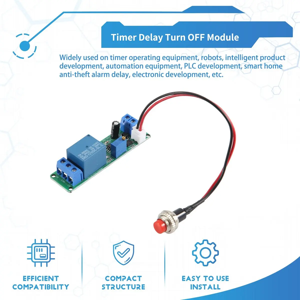 【A21Z】 DC 12V Adjustable Timer Delay Turn OFF Module
