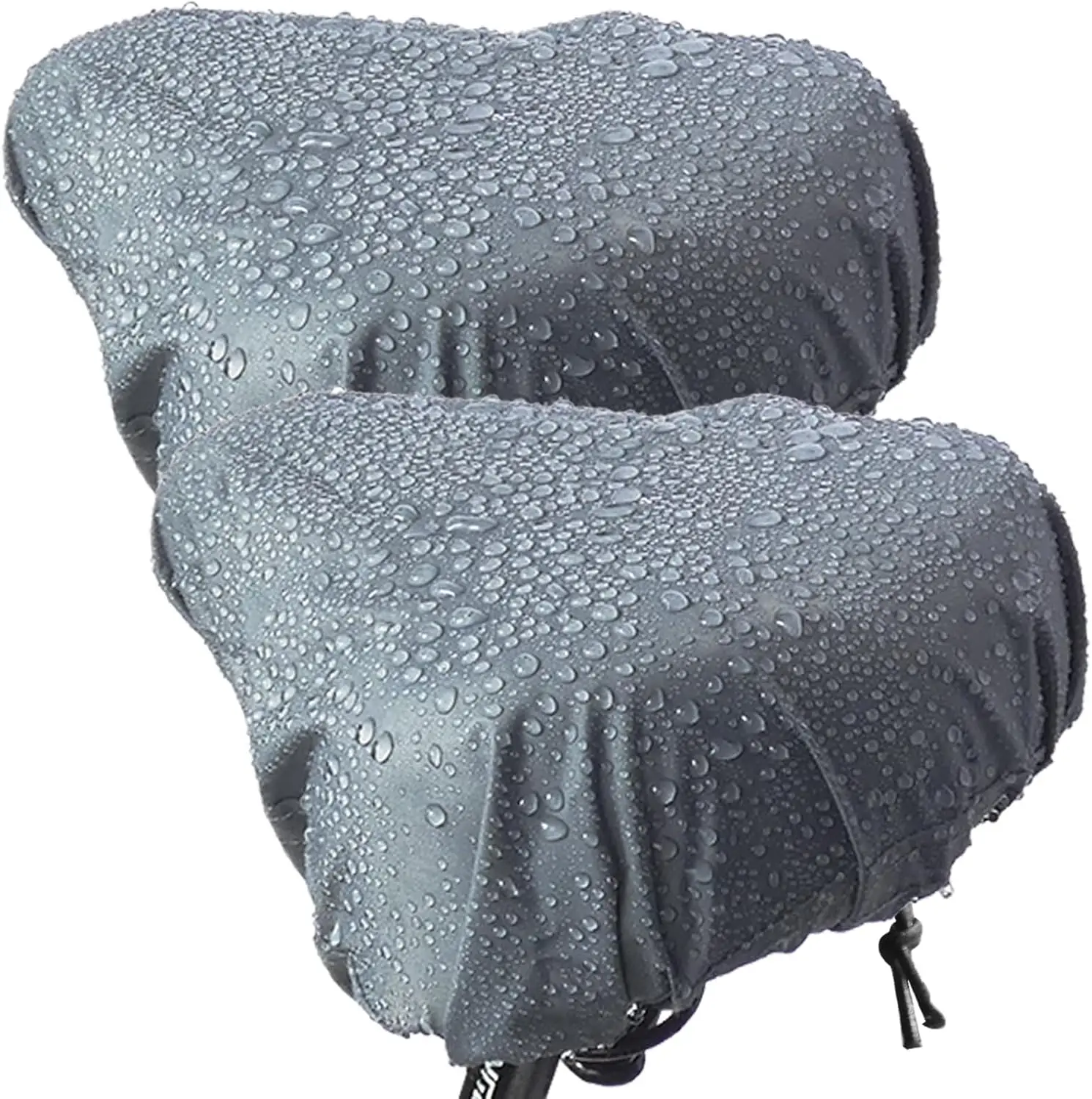 Waterproof Bicycle Seat Covers Dustproof Rainproof UV-Resistant and Windproof Easy to Install and Clean Reusable Suitable for Men’s and Women’s City Bike and Wide Seats(2pcs Gray)