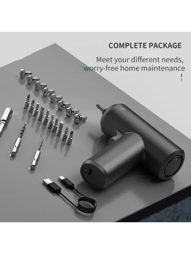 Cordless Electric Screwdriver Kit, 3.6V, 5, 10N.m, Large Torque, Rechargeable Screw Driver, 1500mAh Household Repair Power Tools