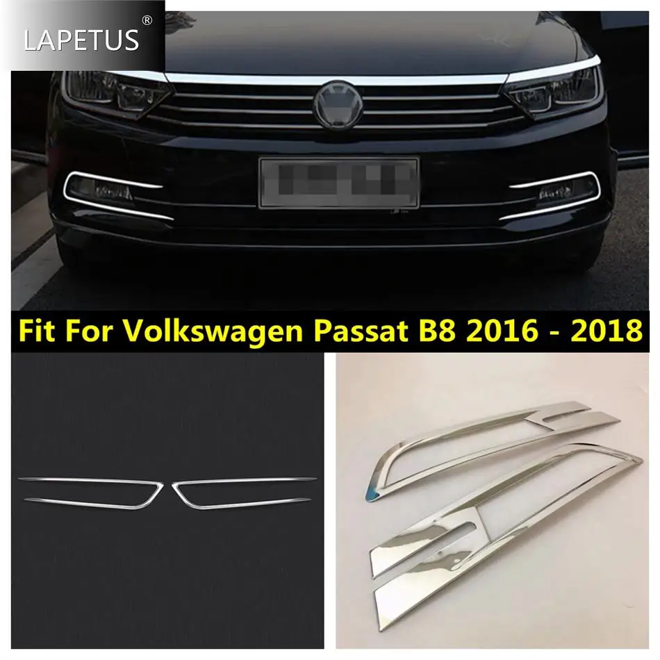 

Car Front Head Fog Light Lamp Foglight Molding Stripes Decor ABS Accessories Cover Trim For Volkswagen Passat B8 2016 2017 2018