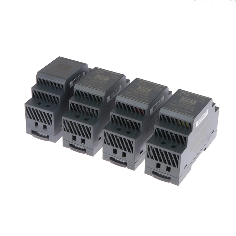 Step Shape DIN Rail Power Supply 5V 12V 15V 24V HDR-15 HDR-30 HDR-60 HDR-100 HDR-150 Slim LED Driver HDR-15W 30W 100W