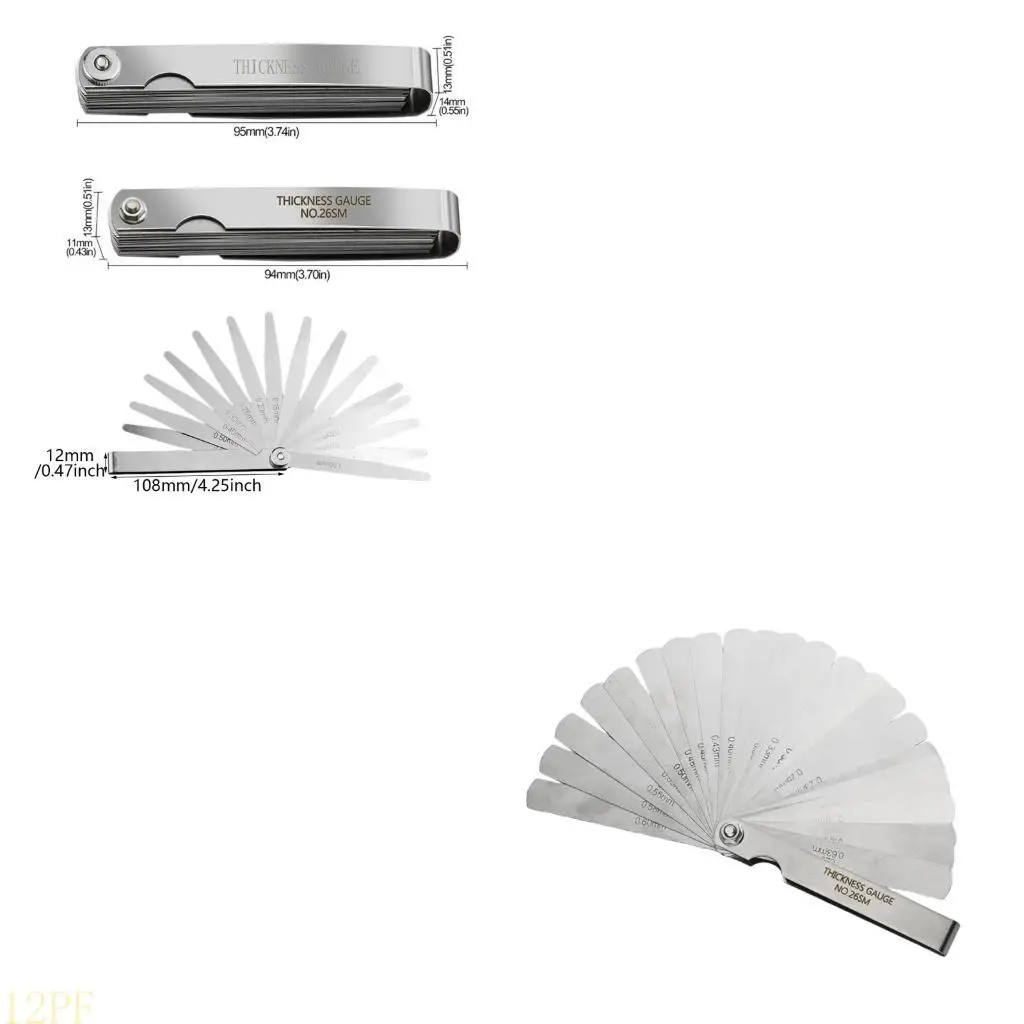 12PF Professional Essential Feeler Gauge for Accurate Measurements in Multiple Fields