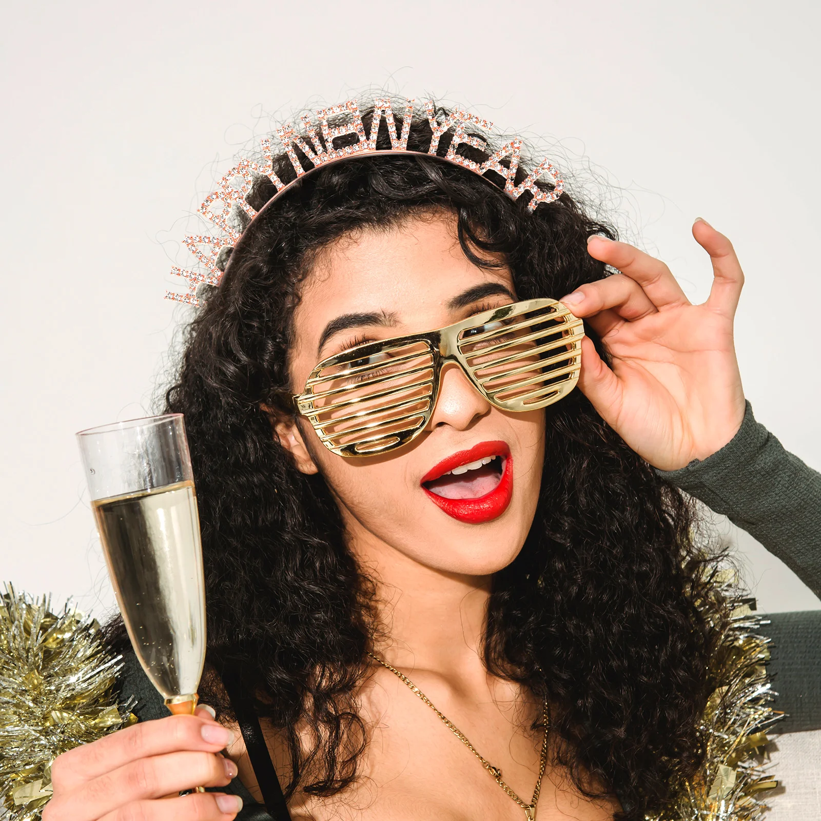 

New Year Crystal Letter Headb Delicate Hair Decor Party Accessories Vibrant Color Funny Shape Zinc Alloy 2023 New Year Theme