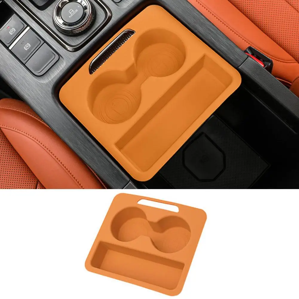 For Haval H9 2024-2025 Central Control Push-pull Box Silicone Non-slip Pad Dust-Proof Waterproof Silicone Pad With Cup Holder