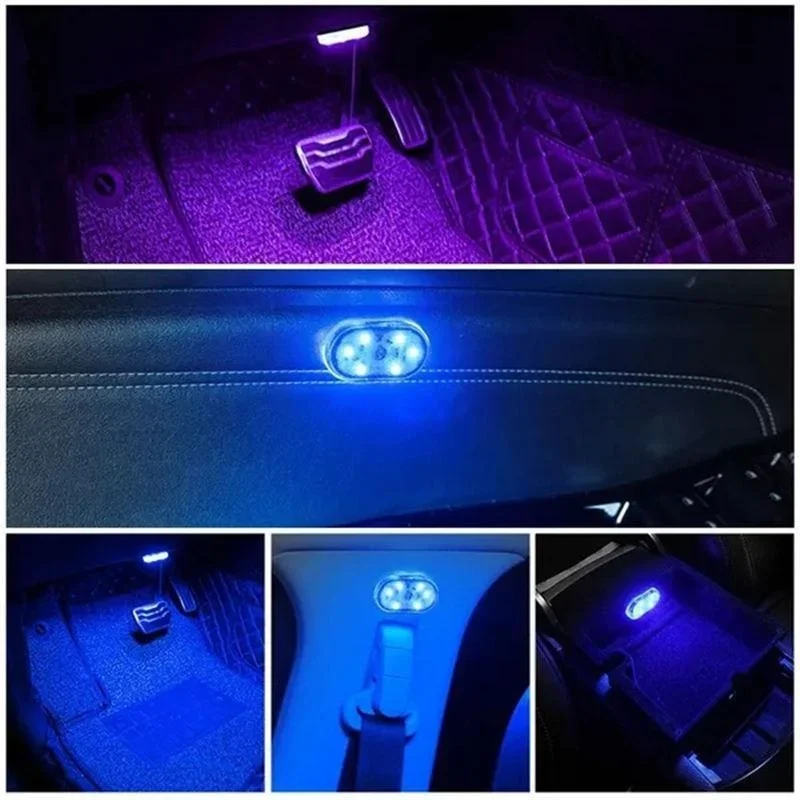 Kabellose LED-Leuchten für Autoinnenraum, Auto-LED-Innenbeleuchtung, USB-Aufladbare Automotive Neon-Akzentbeleuchtung – Detail 7