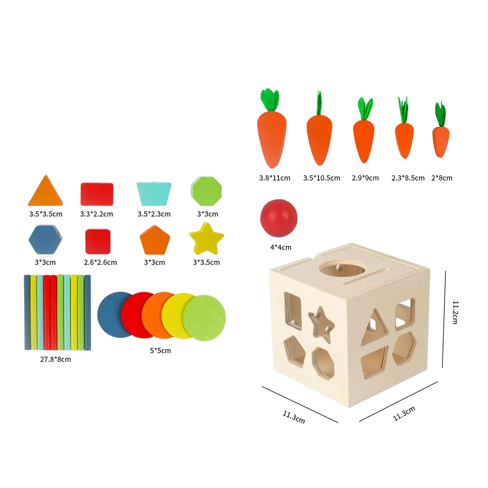 Montessori-Farbformsortierer aus Holz für Partygeschenke für Babys, Jungen und Mädchen