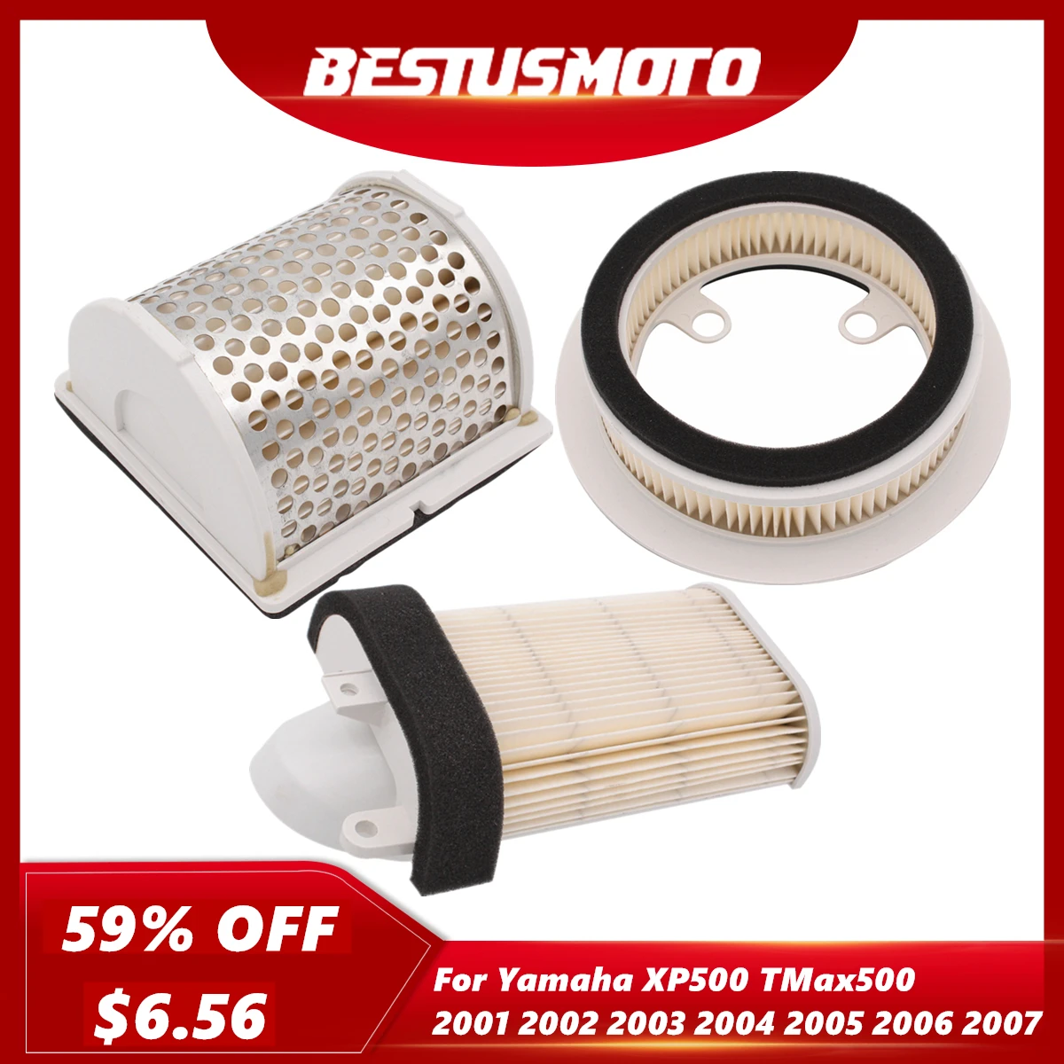 

Motorcycle Air Filter Intake Cleaner For Yamaha XP500 TMax500 TMAX T-Max XP 500 2001 2002 2003 2004 2005 2006 2007