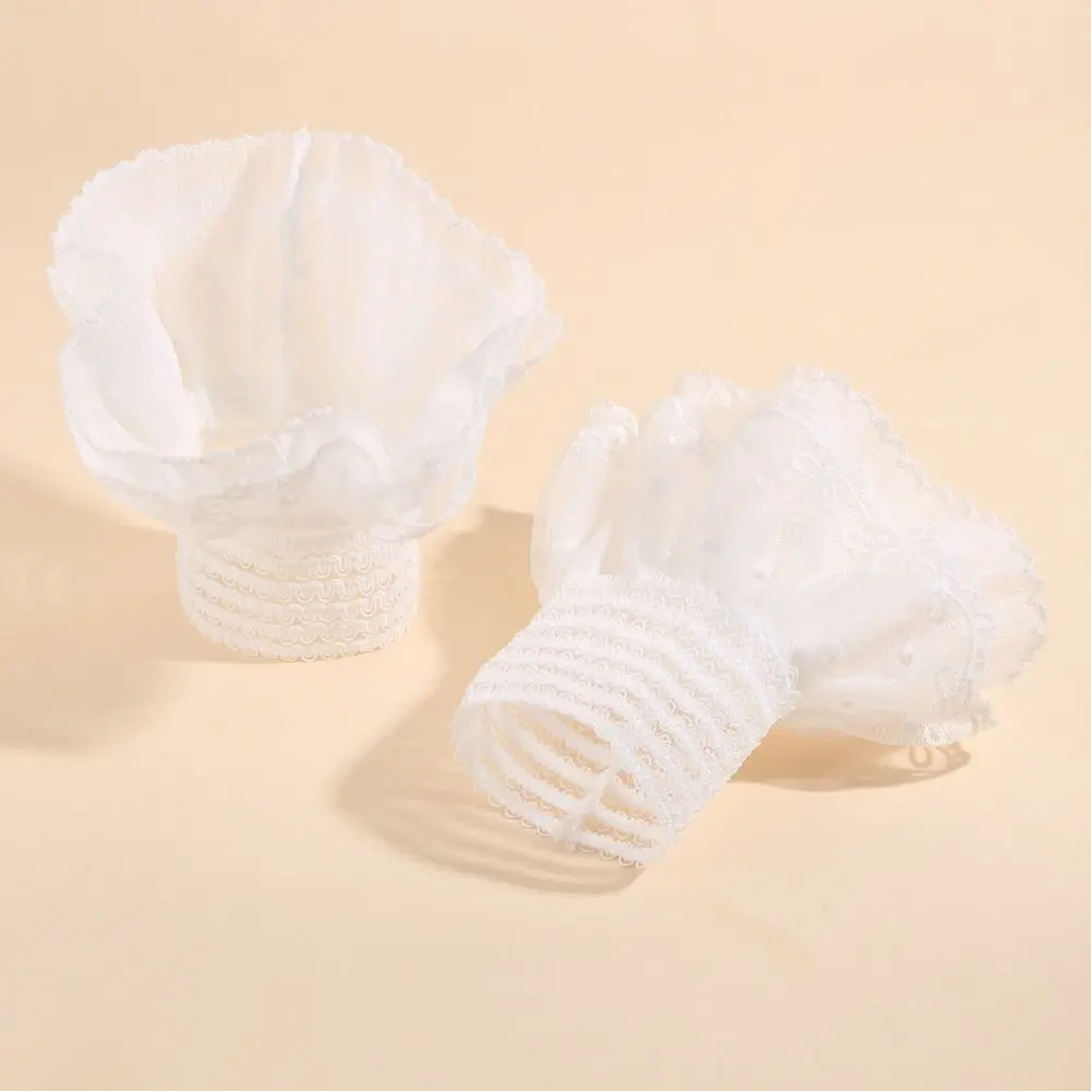 Fashion Victorian Detachable Sleeves Cuffs Solid Color Costume Accessory Fake Sleeves Cuffs Lace Ruffled Wrist Wedding