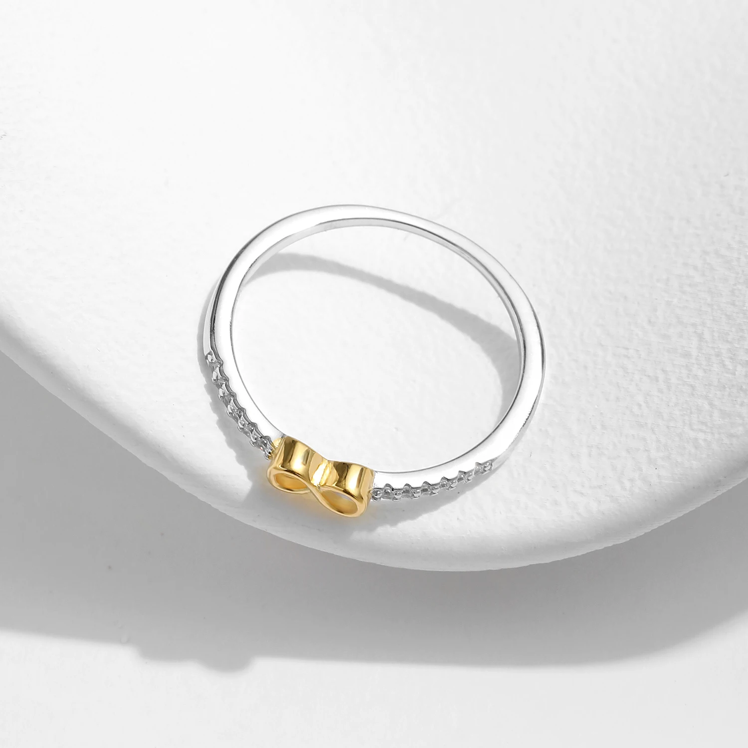 MODIAN 925 Sterling Silver Fashion Simple Infinite Love CZ Stackable Finger Rings For Women Fine Jewelry Accessories