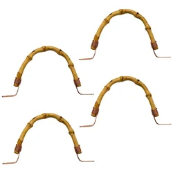 4Pcs Bamboo Teapot Handles Replacement Tea Pot Handle Kettle Grip Wear Resistant Compact Kitchen Dining Bar Accessories