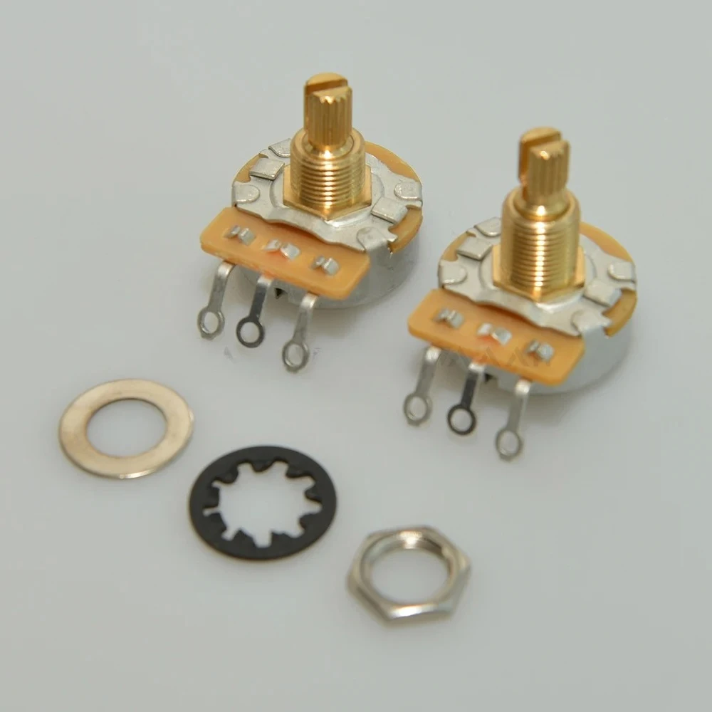 1 PCS Brass Split Shaft Potentiometer 450G 250K/500K Pots For Electric Guitar and Bass Tone Volume Parts
