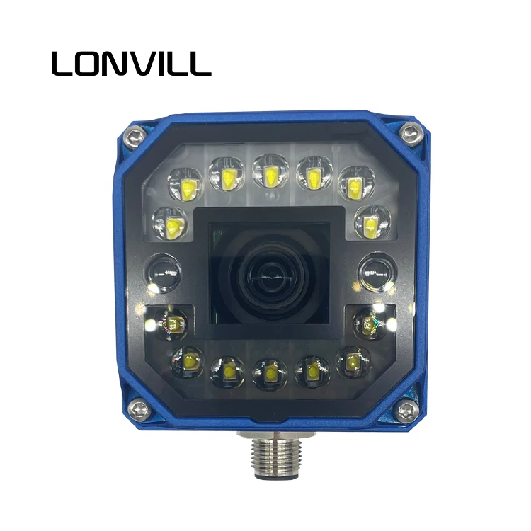 LONVILL Fast Scanning Moving 2D Bar Code Industrial Fixed Mount 2D Barcode Scanner TCP/IP Interface For Production Line