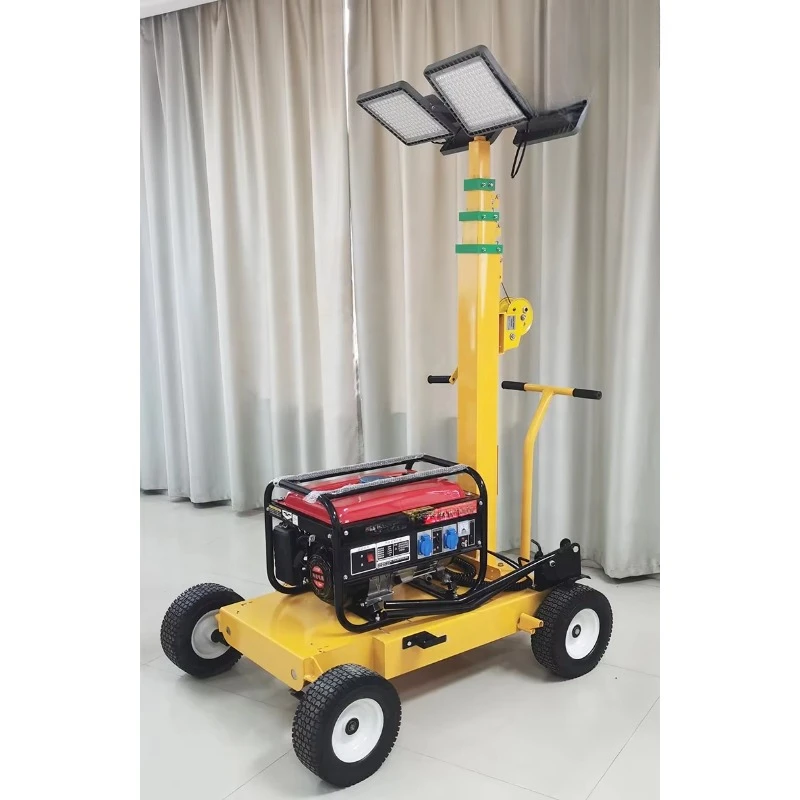 Pushcart Type Trolley Lifting Lighting 4M 6M Gasoline Engine Led Lamp Signal Tower Light