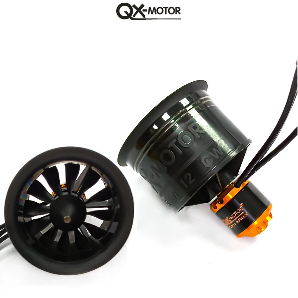 QX-MOTOR 50 มม.EDF Ducted พัดลม 12 ใบมีด CW CCW QF2611 3300/4000/4600/5000KV มอเตอร์ไร้แปรงสําหรับ FMS Multirotor เครื่องบินอะไหล่ของเล่น
