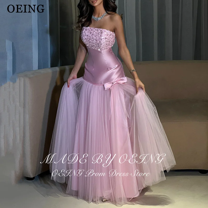 

BOEING Элегантные платья для выпускного вечера трапециевидной формы без рукавов с бисером и без бретелек Атласные вечерние платья длиной до пола Гала-вечернее платье по индивидуальному заказу