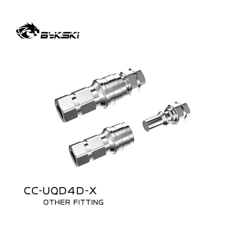 Bykski Double sided Water Stop Valve Boutique Quick Cut off Hard Tube Water Cooling Fitting Stainless Steel CC-UQD4D-X