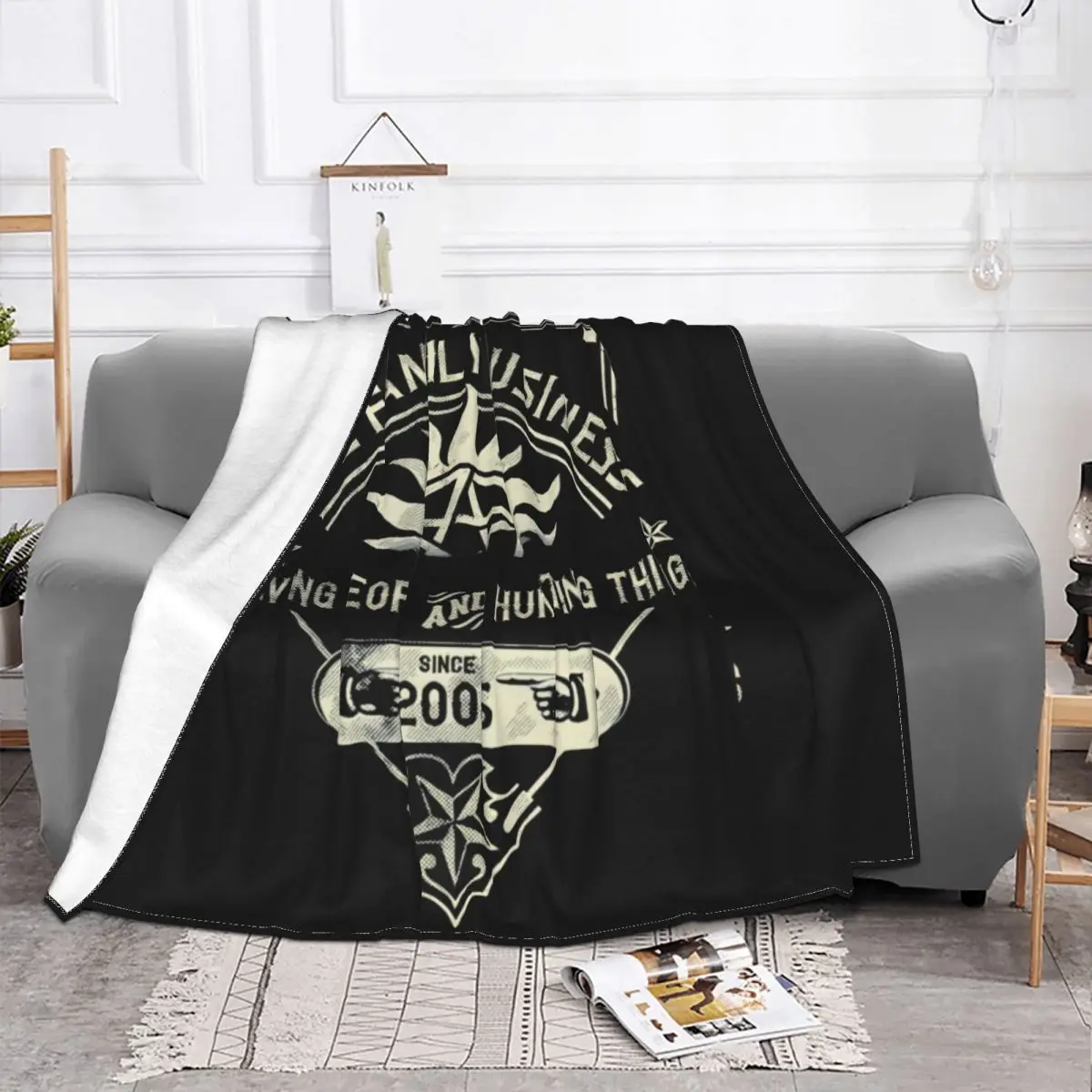 Supernatural Winchester Blanket Plush A Very Business Breathable Super Warm Throw Blankets For Sofa Couch Plush Thin Quilt