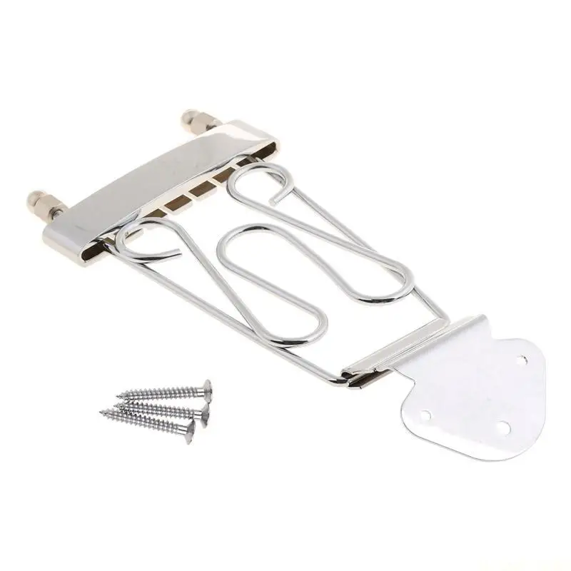 M5TC Archtop Trapeze Short 6 String Tailpiece Bass Guitar Bridge With Screws