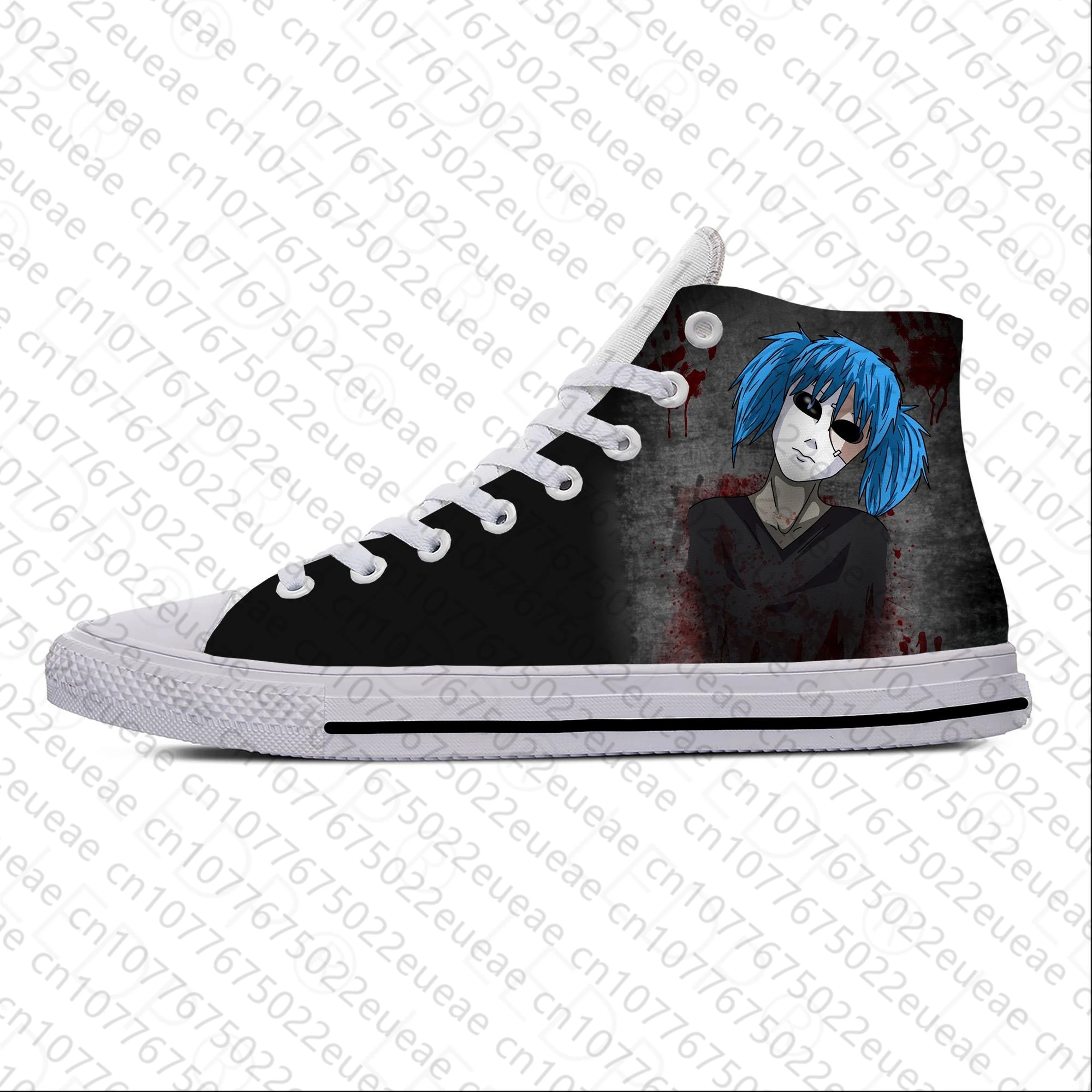 Anime Cartoon Game Sally Face Funny Cute Fashion Casual Cloth Shoes High Top Lightweight Breathable 3D Print Men Women Sneakers