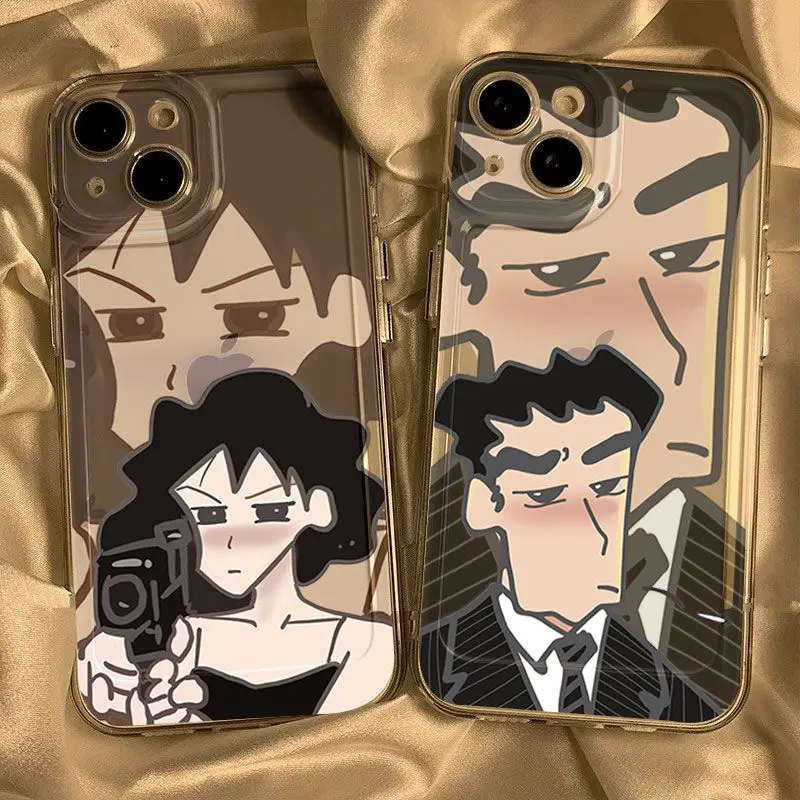 

Crayon Shin Anime Phone Case Special Agent Misae Cartoon Iphone 15 Case for Iphone 14Pro/11/12/xsmax/7/8 Full Package Soft Case