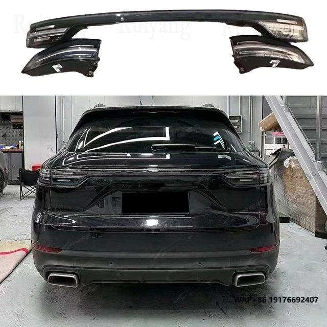 ForPorsche Cayenne 2018-2023 Models, Equipped with Penetrating Black Taillights to Replace LED Taillights OEM Taillights