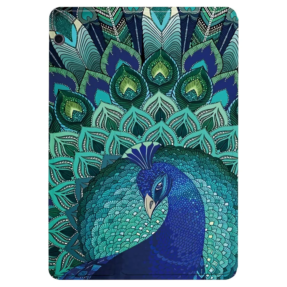 For Huawei MediaPad M5 Lite 10.1/M5 10.8/MediaPad M5 Lite 8/T3 8.0/T3 10 9.6/T5 10 10.1 Feather Pattern Smart Stand Tablet Case