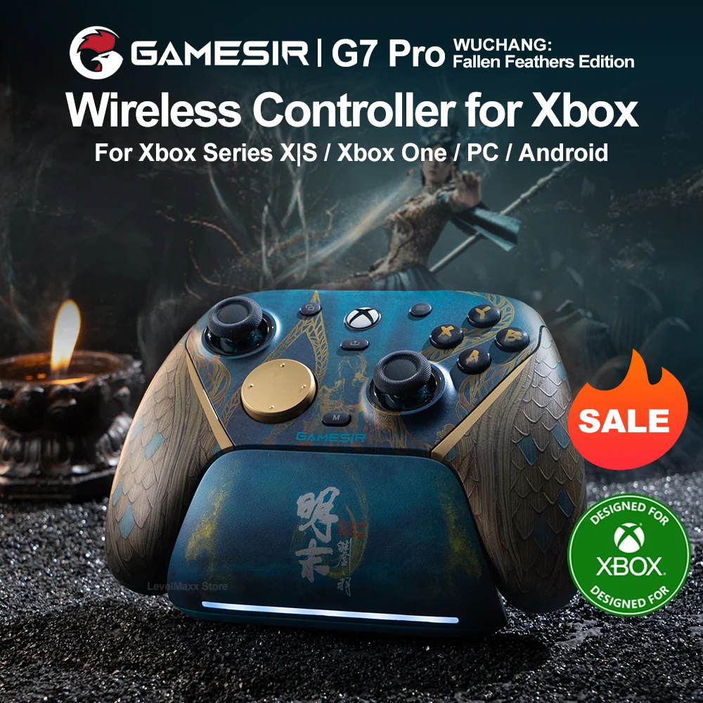 GameSir G7 Pro WUCHANG Control XBOX Mando PC Inalámbrico para Xbox Series S X One PC, Control Bluetooth para Juegos, Edición Fallen Feathers