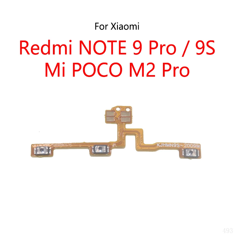 Kabel Flex On / Off saklar Volume tombol daya, untuk Xiaomi Redmi NOTE 9 Pro 9S / Mi POCO M2 Pro Pocophone