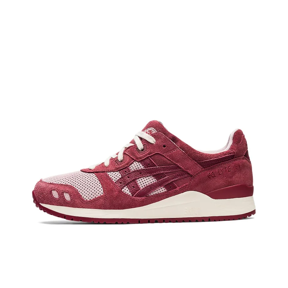 ASICS Gel Lyte 3 Running Shoes Unisex Low Top Burgundy/Pink 1201A296-700