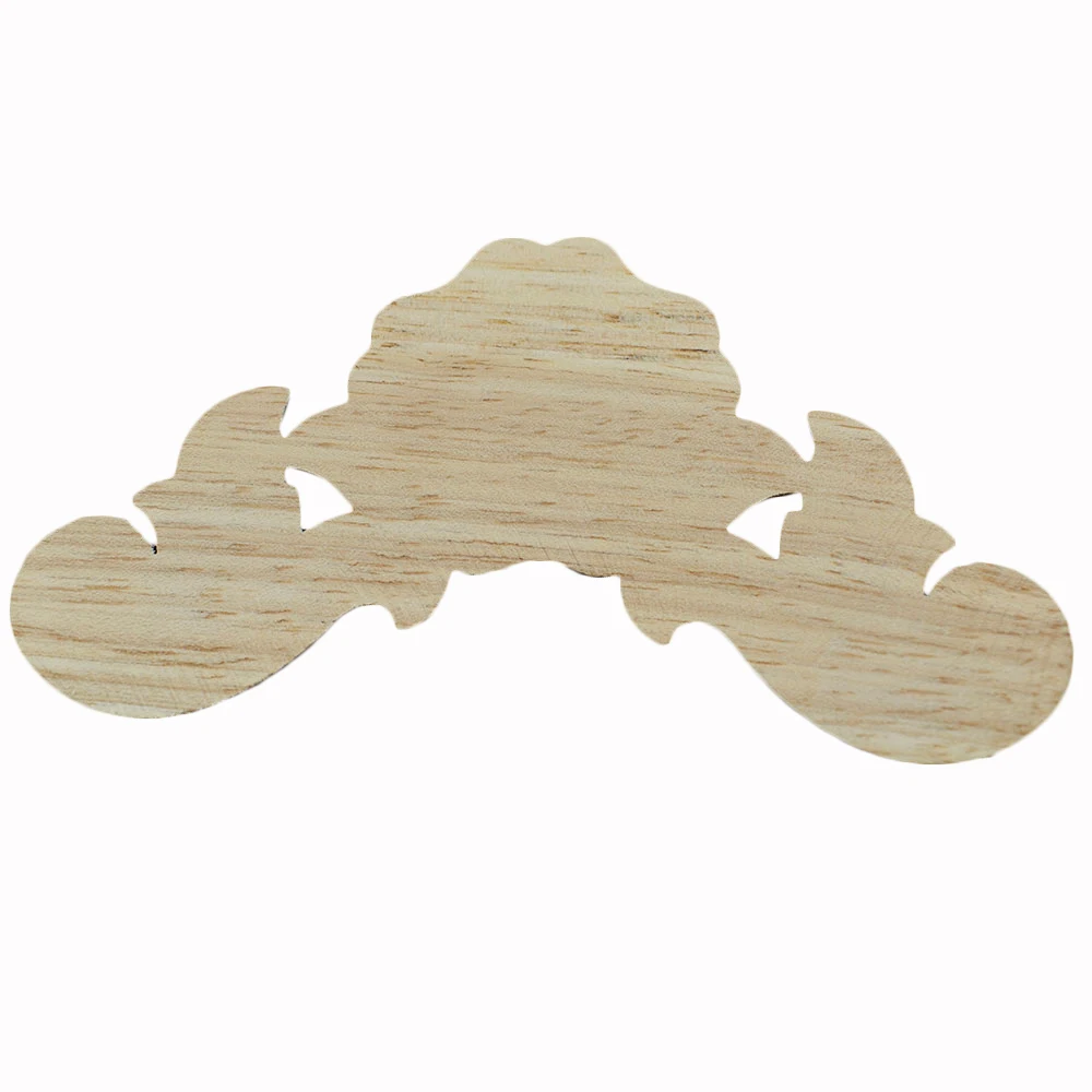 10PCS Holz Applique Aufkleber Leisten Antike Zier Europäischen Rose Blume Gummi Holz Ecke Schrank Wände Schrank Türen